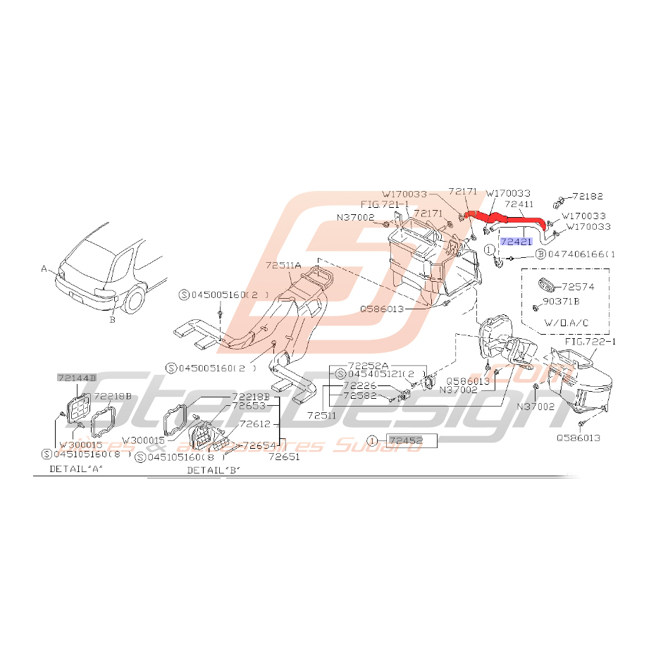 Durite entré du radiateur de chauffage GT 1993 à 1996 Durite entré du radiateur de chauffage GT 1993 à 1996
