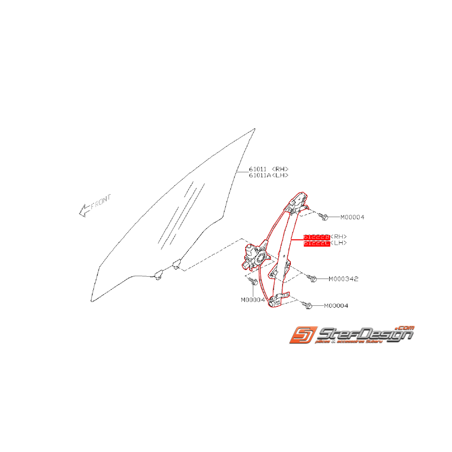 Moteur lève vitre avant gauche SUBARU STI 11-14
