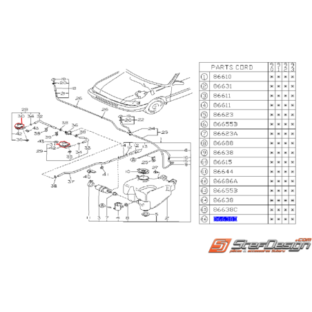 Gicleur lave-phare origine SUBARU Legacy 1992