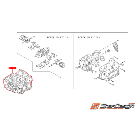 Bloc moteur embiellié 2.0L origine SUBARU LEGACY 2008