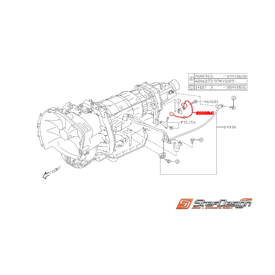 Capteur révolution boite 5 vitesse automatique SUBARU Legacy 2006