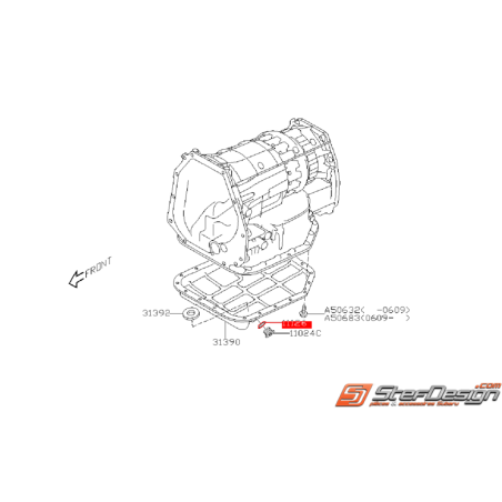 Joint de bouchon de vidange origine SUBARU LEGACY 2004 et TRIBECA 2006