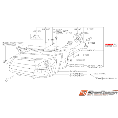 Phare avant origine SUBARU FORESTER SG 2.5L 2004