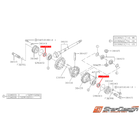 Joint spy de cardan avant SUBARU côté gauche LEGACY 2.5L 2002