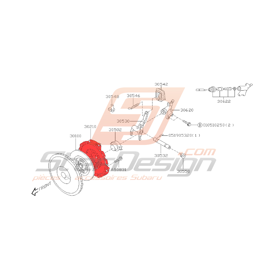 Mécanisme d’embrayage Subaru Forester 2003