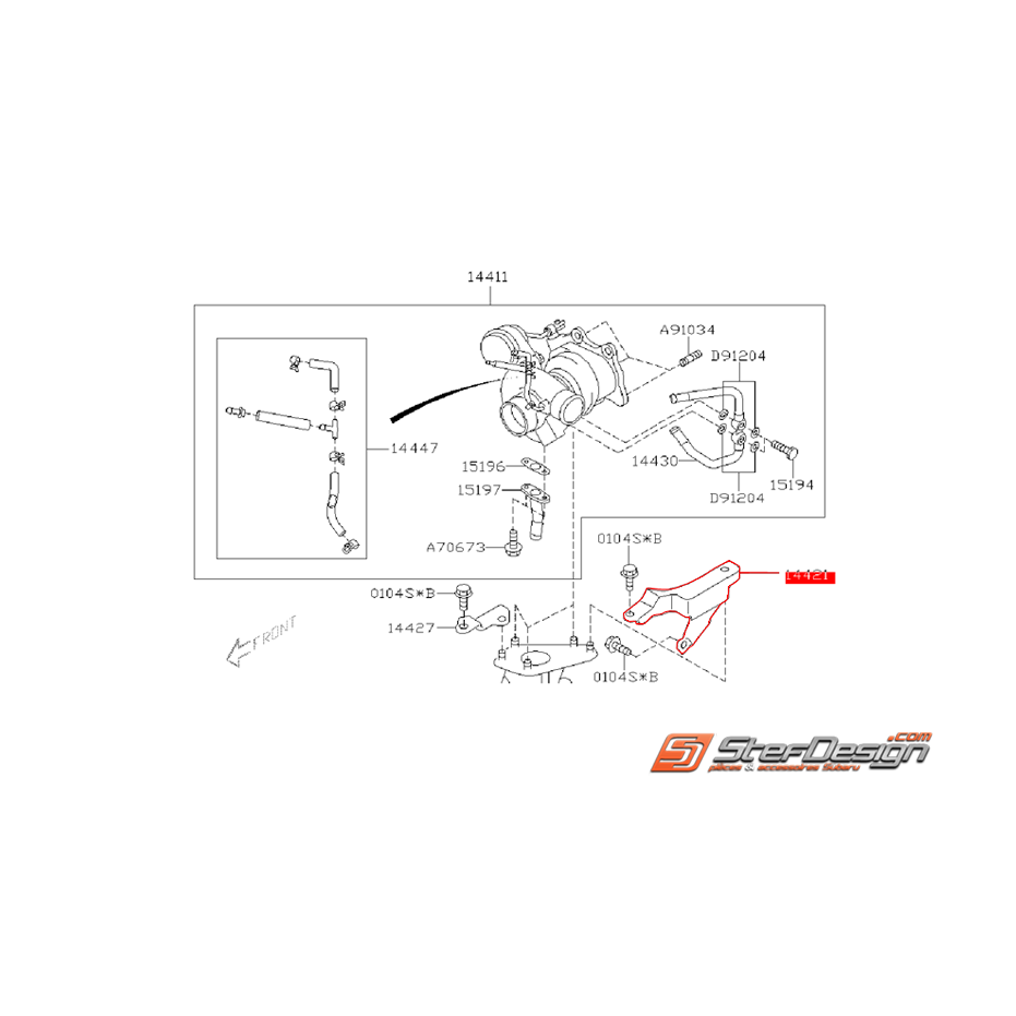 Support TURBO IMPREZA GT 97-00 WRX/STI 01-14 Support TURBO IMPREZA GT 97-00 WRX/STI 01-14