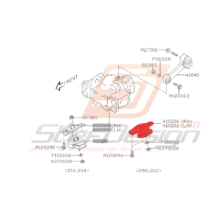 Support moteur origine pour WRX 2008-2010