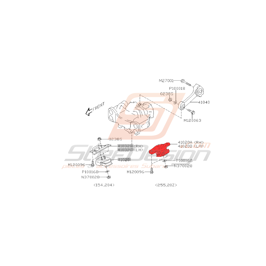 Support moteur origine pour WRX 2008-2010 Support moteur origine pour WRX 2008-2010