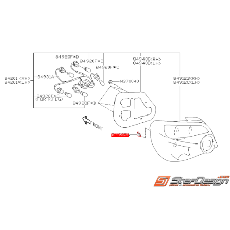 Clip de fixation de feu arrière SUBARU WRX/STI 01-07