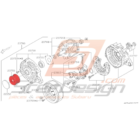 Poulie d'alternateur subaru XV 2012