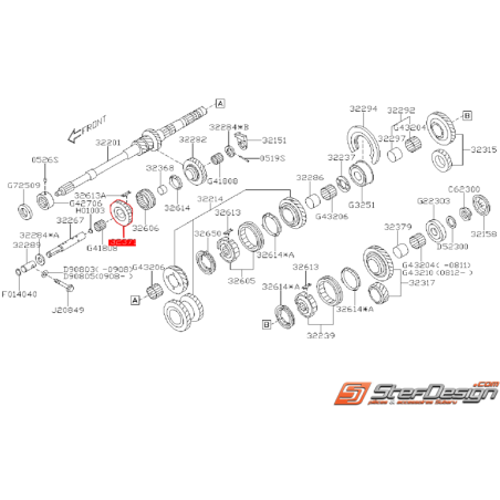 Pignon intermédiaire MAR n°2 SUBARU FORESTER Diesel 2009