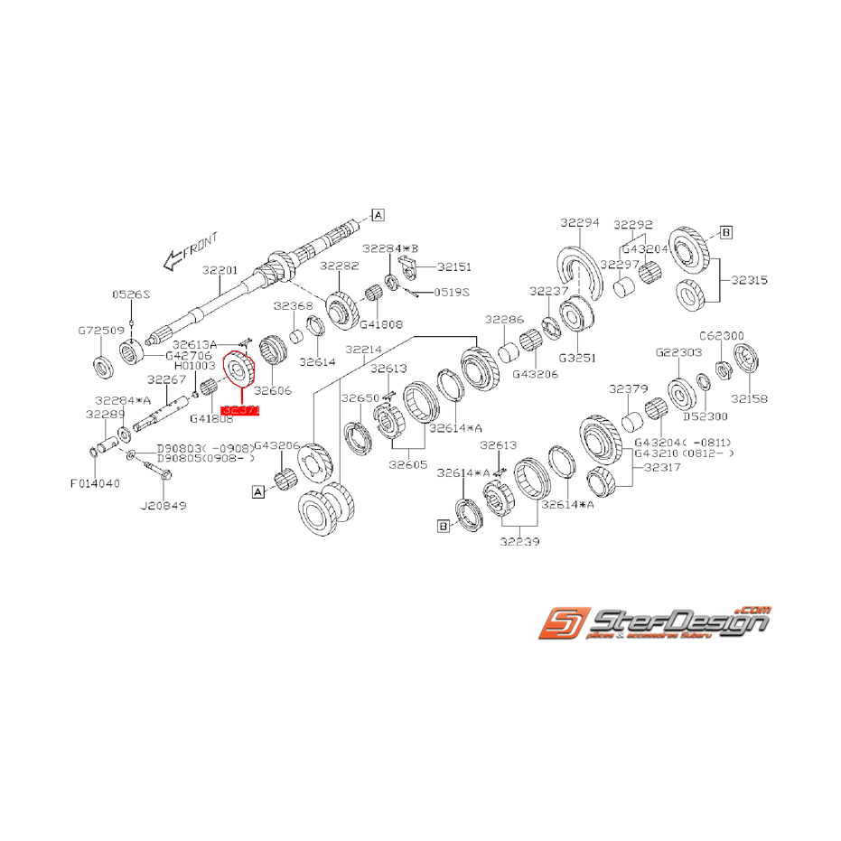 Pignon intermédiaire MAR n°2 SUBARU FORESTER Diesel 2009