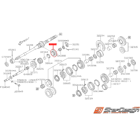 Pignon de marche arrière SUBARU FORESTER Diesel 2009