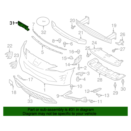 Support plaque  avant toyota GT86 phase 2