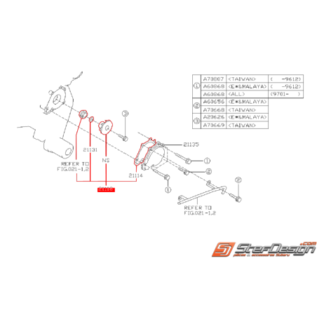 Kit réfection de pompe a eau origine SUBARU VANILLE 1997 (E12) 