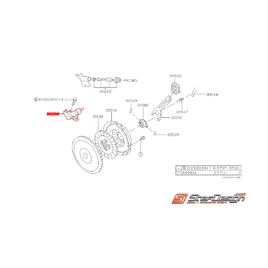 Récepteur d'embrayage origine SUBARU FORESTER 2001 Atmo