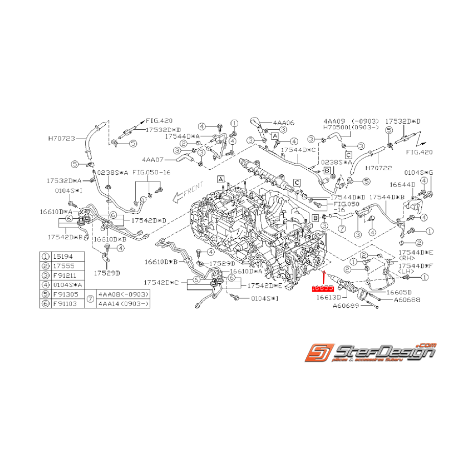 Joint d'injecteur SUBARU IMPREZA 2008 Diesel