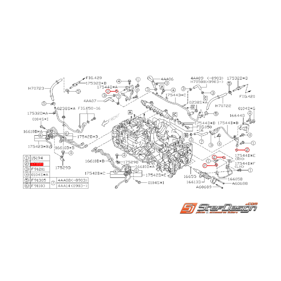Joint cuivre d'étanchéité de retour de carburant SUBARU IMPREZA 2008 Diesel