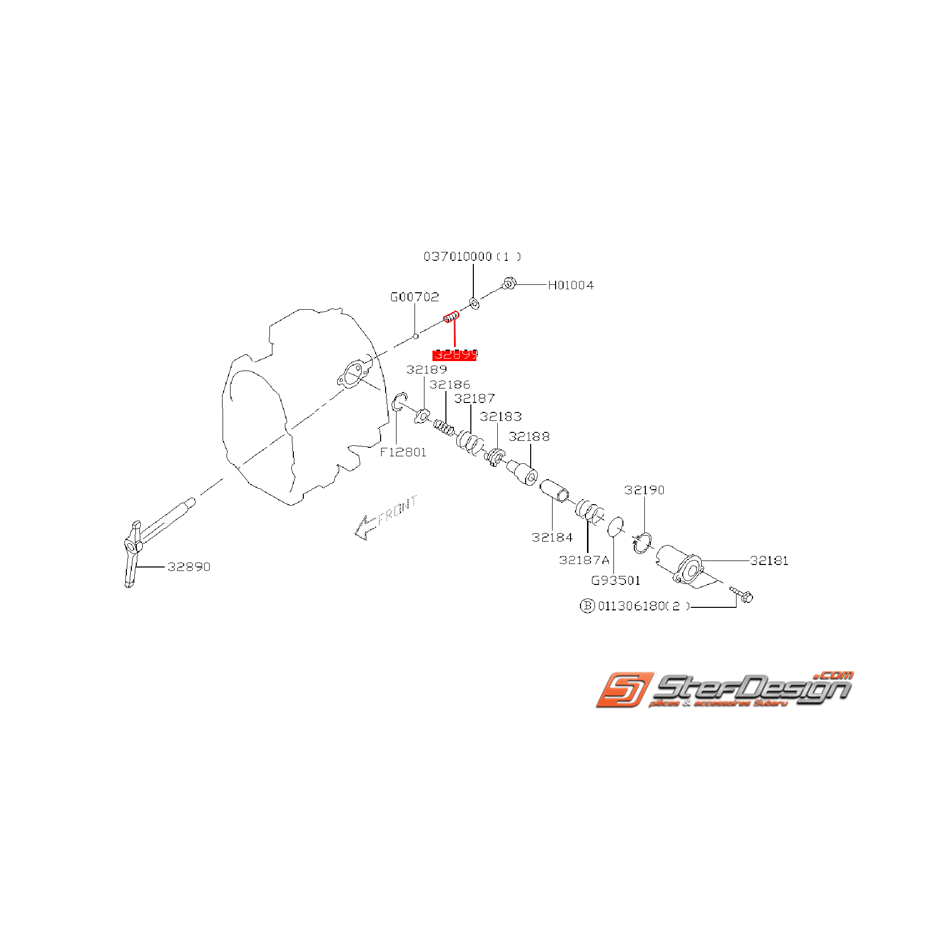 Ressort d'axe de fourchette de marche arrière SUBARU GT 99-00