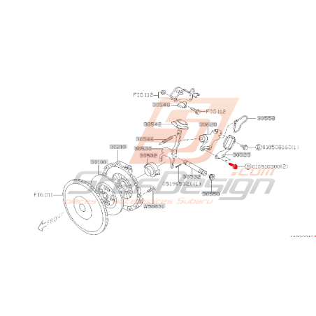 Vis de récepteur d'embrayage STI 2002 à 2007