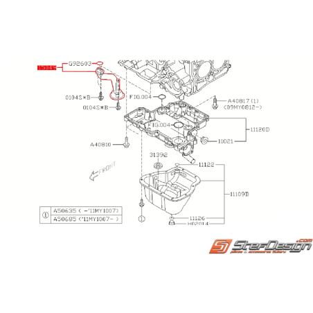 Crépine (EJ20Z) origine SUBARU IMPREZA 2008 Diesel