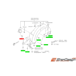 Kit de montage de pare boue SUBARU WRX/STI 06-07