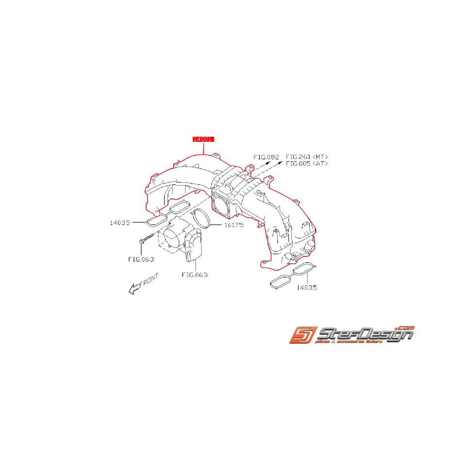 Collecteur d'admission origine SUBARU BRZ / TOYOTA GT 86 2013-2020 