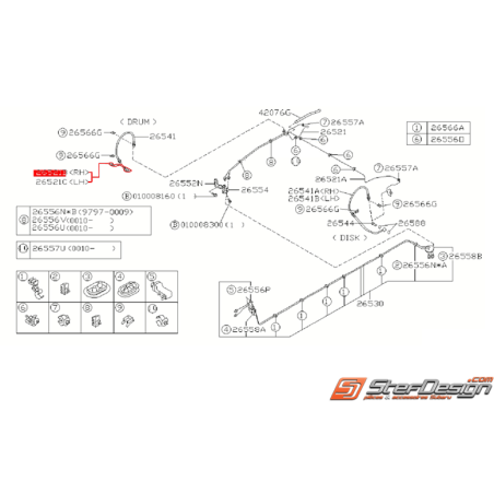 Durite rigide de frein a tambour SUBARU FORESTER 2002 ATMO