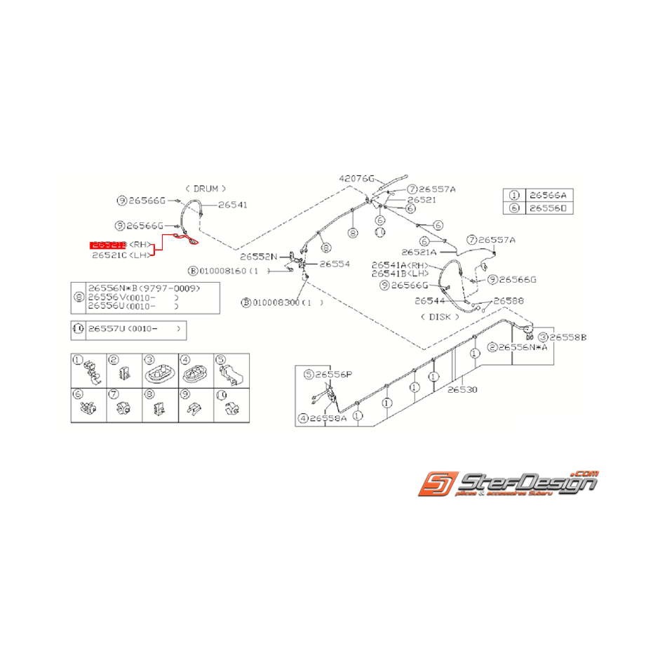 Durite rigide de frein a tambour SUBARU FORESTER 2002 ATMO
