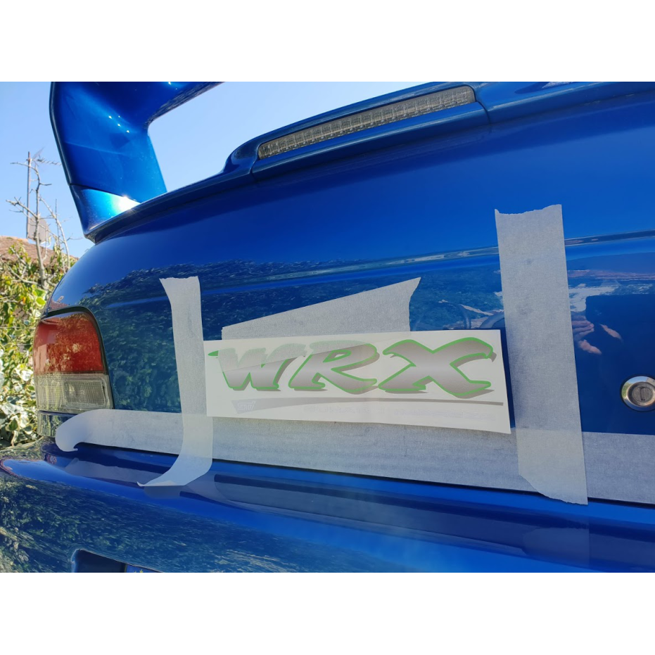 Autocollant  subaru impreza WRX sti de coffre  Autocollant  subaru impreza WRX sti de coffre