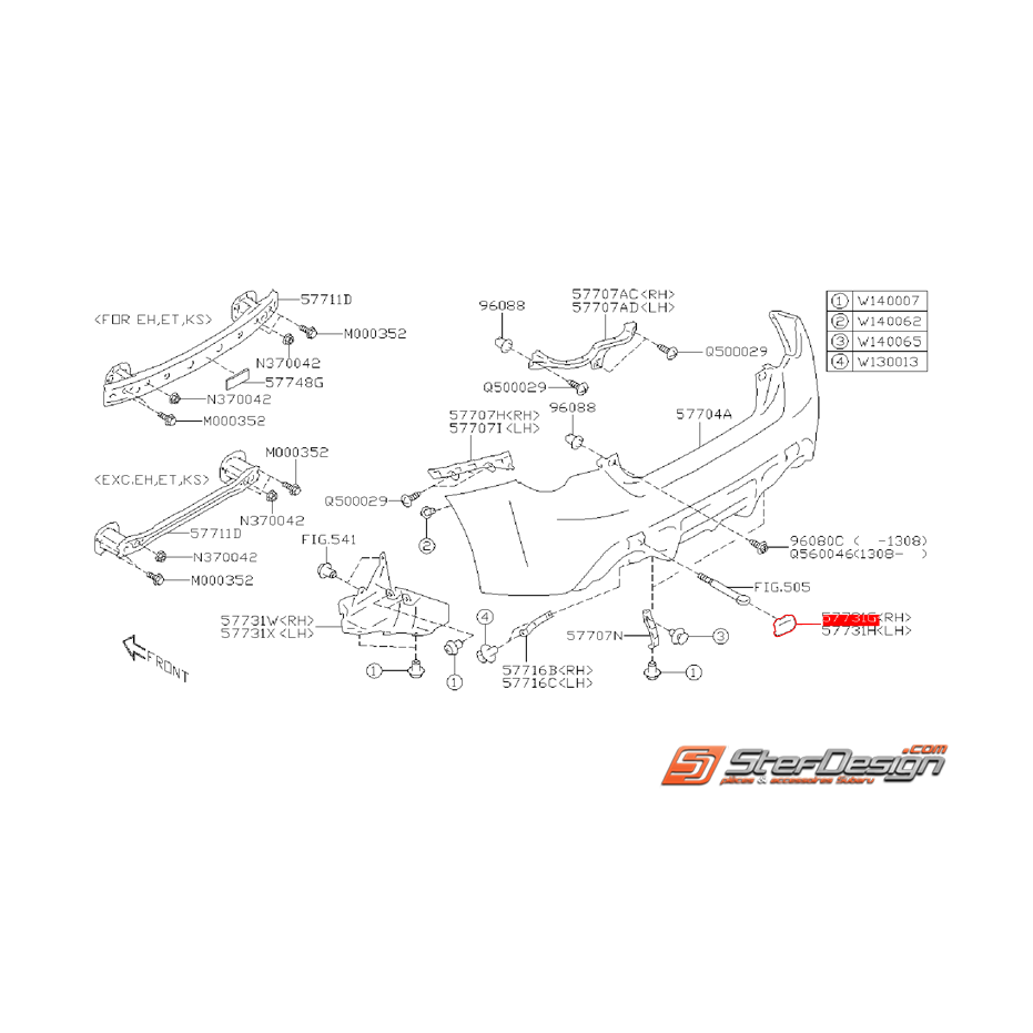 Couvercle de crochet de remorquage arrière SUBARU BRZ / TOYOTA GT 86 13-19