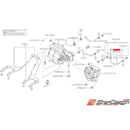 Vis de purge de chauffage SUBARU WRX 2008 Diesel