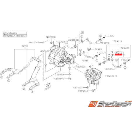 Joint torique de vis de purge de chauffage SUBARU WRX 2008 Diesel