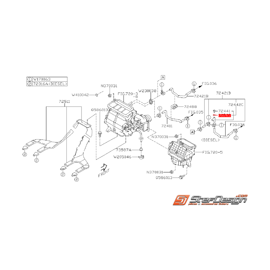 Joint torique de vis de purge de chauffage SUBARU WRX 2008 Diesel
