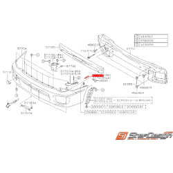 Glissière latérale pare choc avant SUBARU WRX 01-02 Break