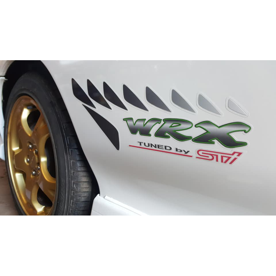 Autocollants d'ailes arrières subaru sti type r  Autocollants d'ailes arrières subaru sti type r