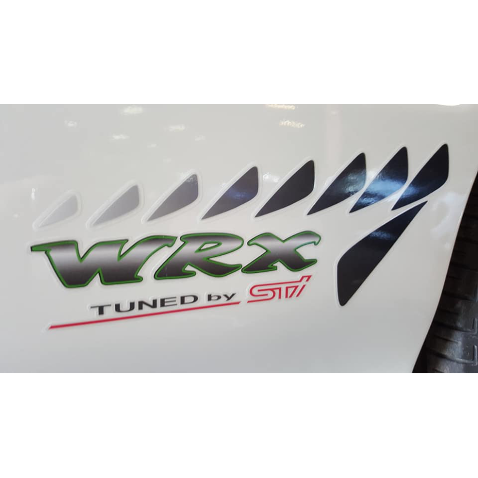 Autocollants d'ailes arrières subaru sti type r  Autocollants d'ailes arrières subaru sti type r