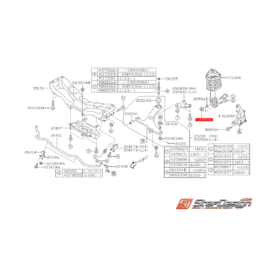 Écrou de fixation d'amortisseur avant SUBARU WRX 2008 Diesel Écrou de fixation d'amortisseur avant SUBARU WRX 2008 Diesel
