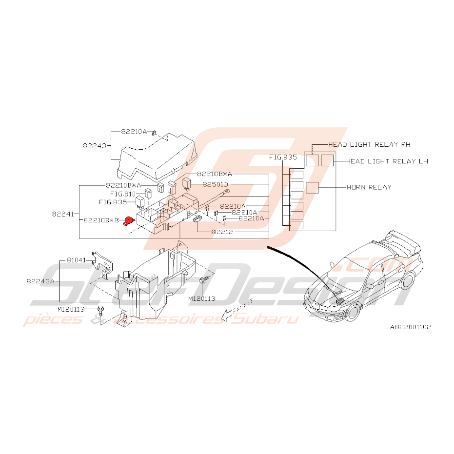 Fusible principal 120A impreza 2.0l R