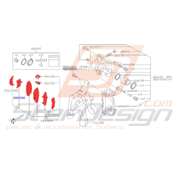 Plaquettes arrière origine subaru Tribeca 3.6l