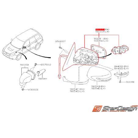 Rétroviseur extérieur SUBARU FORESTER 2011 Diesel