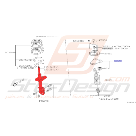 Amortisseur avant subaru legacy 2004