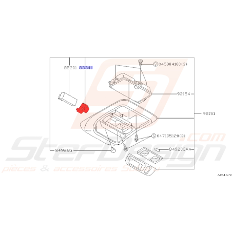 Bouton toit ouvrant pour Forester SF5