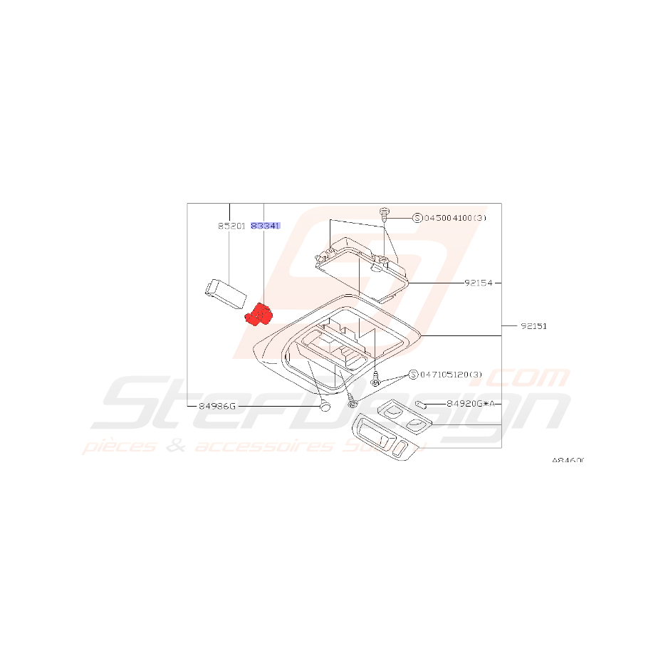 Bouton toit ouvrant pour Forester SF5