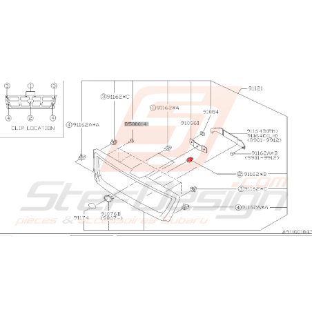 Clips de calandre pour Subaru forester SF5