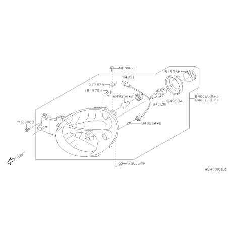 Agrafe de phare wrx et STI 01/02