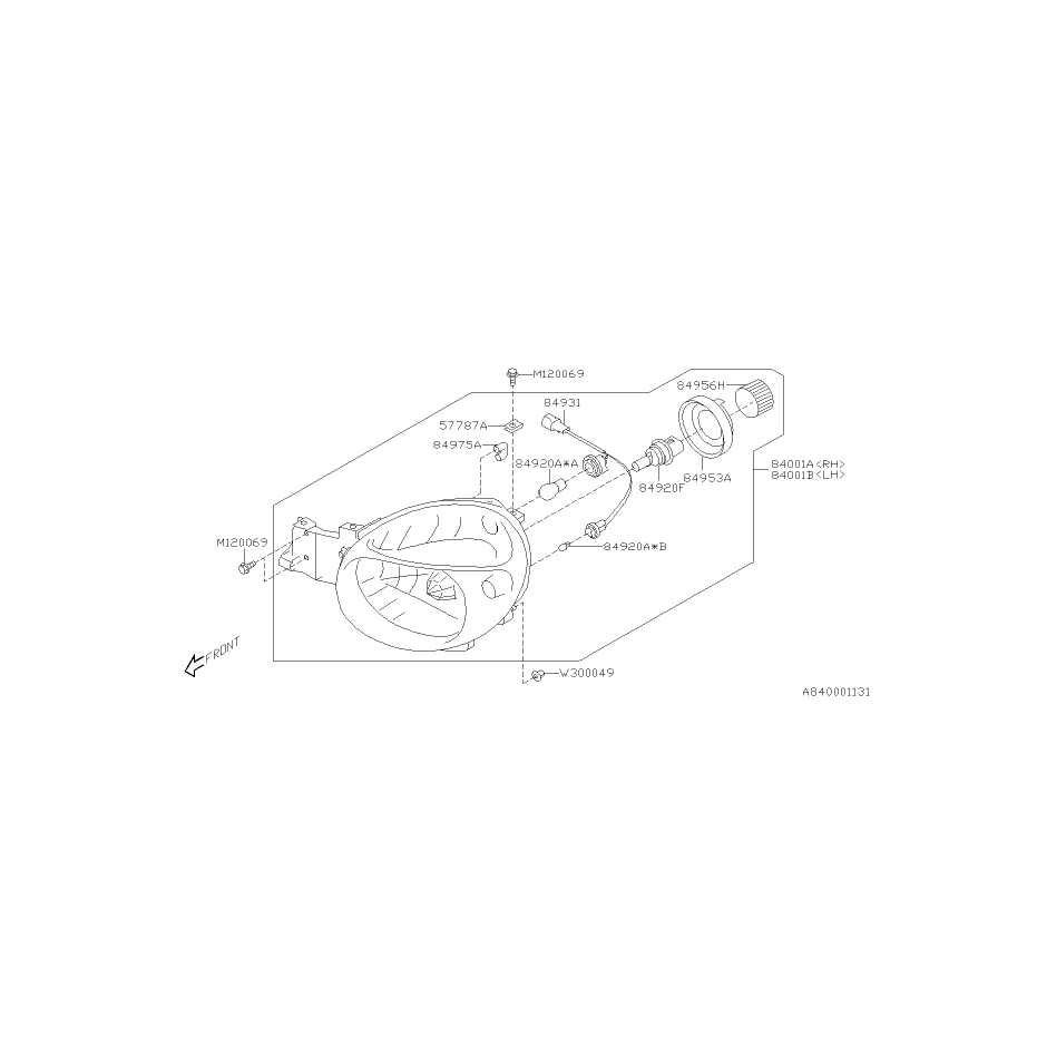 Agrafe de phare wrx et STI 01/02