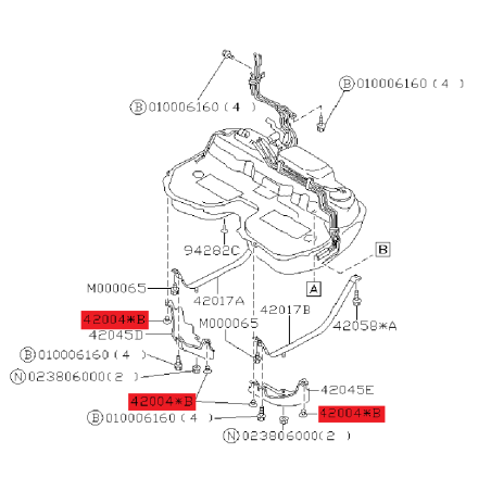 Agrafe Reservoir de Carburant Origine Subaru GT 1993 - 1996