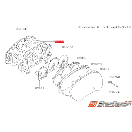 Circuit imprimé instrumentation wrx 06/07 