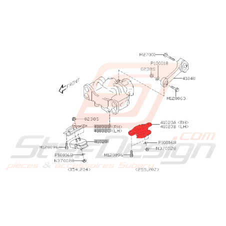 Support moteur subaru legacy diesel 2009-2010